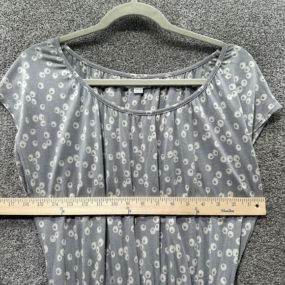 Boden Dress Women‎ 4 Gray Dot Print Cap Sleeve Belted Lightweight Lyocell Cotton - Picture 7 of 11